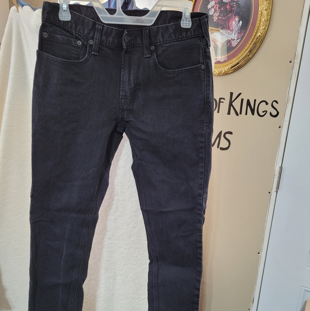 (2177) Old Navy Skinny, built in flex,Men's black, Jeans Size 29x30